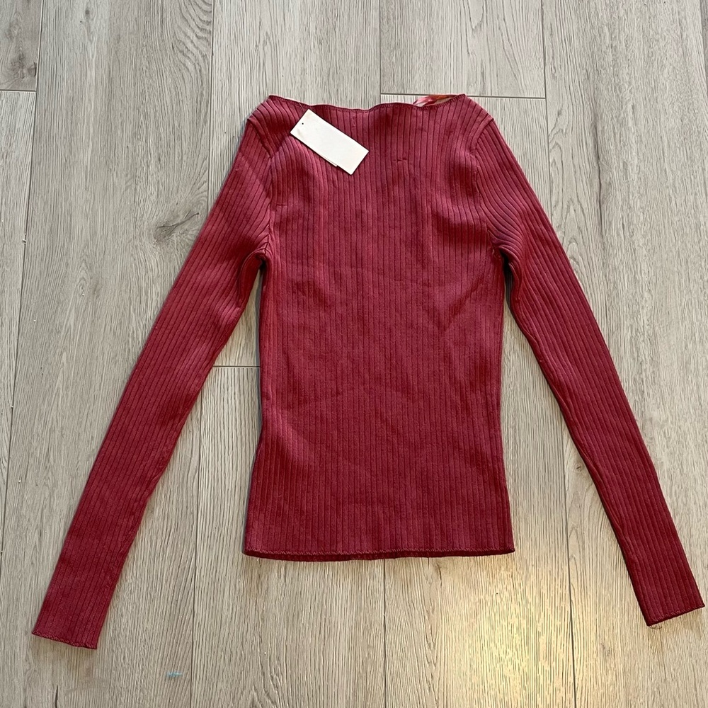 A&F Ribbed Boatneck Sweater - Picture 2 of 2